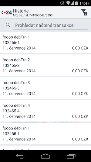 BUSINESS 24 Mobilní banka Screenshot 3