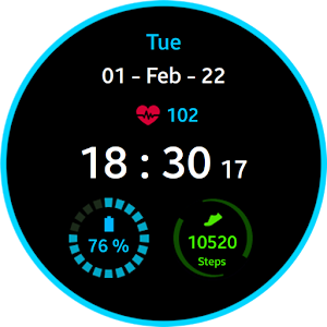 Blue Ring Watch Face Screenshot 1