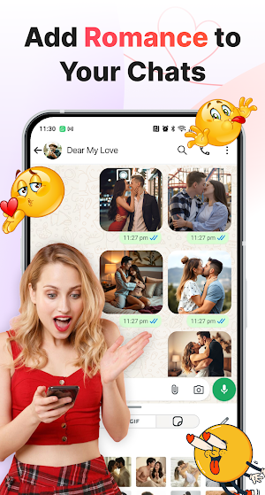 Romantic WhatsApp Stickers Screenshot 1