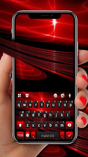 Red Flash 3D Keyboard Background Screenshot 0