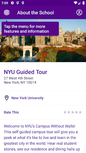 NYU Guided Tour Screenshot 2