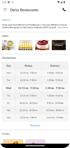 Deniz Restaurants Screenshot 3