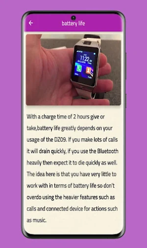 Dz09 Smart Watch Guide Screenshot 3