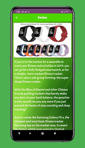 Samsung Galaxy Fit-e Guide Screenshot 2
