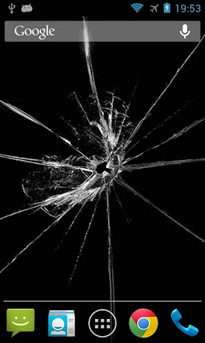Shake! Cracked Screen Live Wallpaper (Simulation) Screenshot 0
