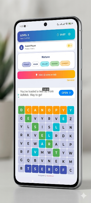 Word Search: Brain Puzzle. Screenshot 1