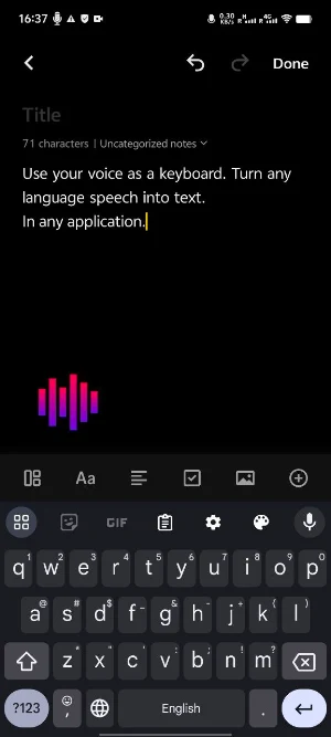 VoiceKey Speech to Text and AI Screenshot 0