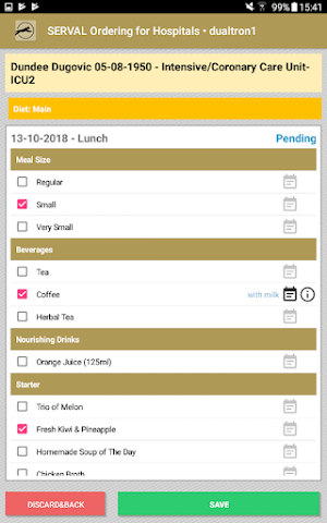 SERVAL Ordering for Healthcare Screenshot 2