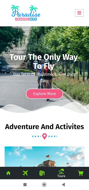 Paradise Travel App Screenshot 0