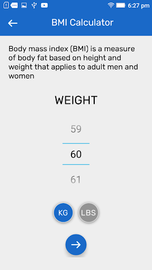 BMI Calculator & Ideal Weight - Calorie Calculator Screenshot 1