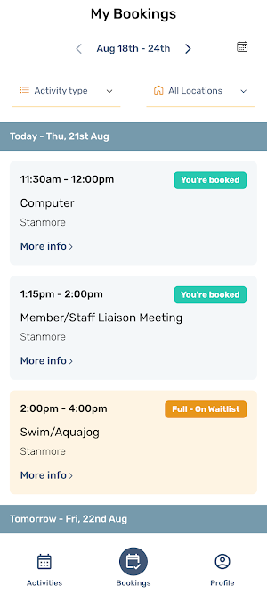 Step Ahead Bookings Screenshot 1
