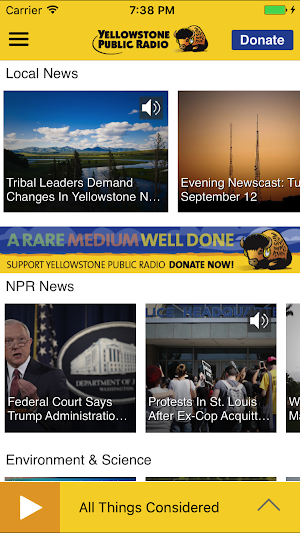 Yellowstone Public Radio App Screenshot 1