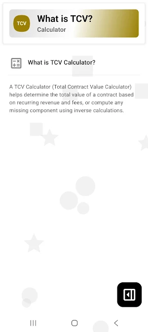 TCV Calculator Screenshot 1