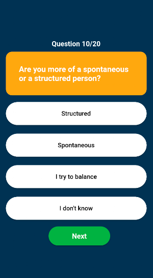 Personality Test Screenshot 0