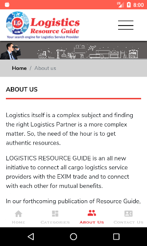 Logistics Resource Guide Screenshot 3