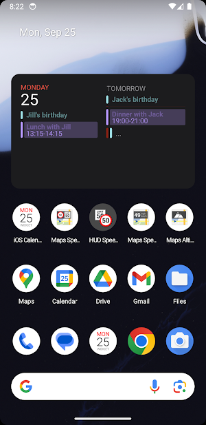 iOS Calendar Widget Screenshot 1