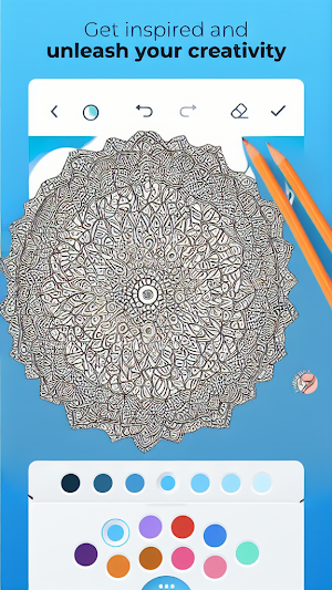 Coloring Mandala Games: Gliter Screenshot 2