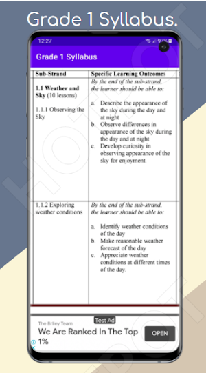 Grade 1 CBC Syllabus. Screenshot 0