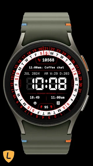 Digital Calendar Watch 095 Screenshot 1