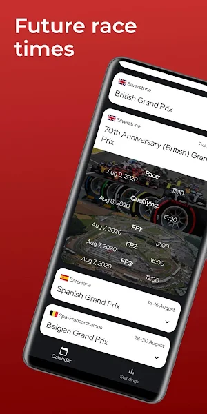 Formula Race Calendar 2021 Screenshot 2