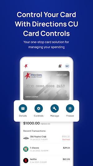 Directions CU Card Controls Screenshot 0