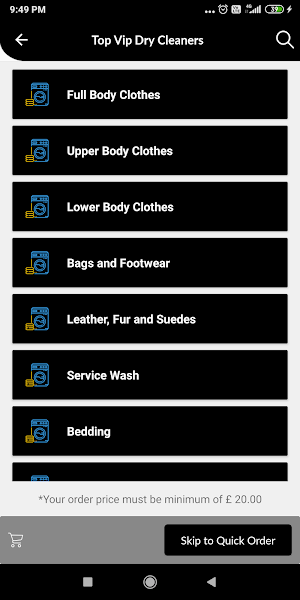 Top Vip Dry Cleaners Screenshot 1