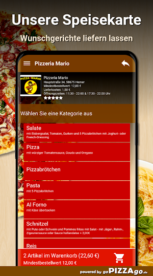 Pizzeria Mario Hemer Screenshot 3