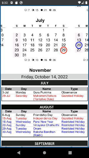 Calendar 2023 Screenshot 3