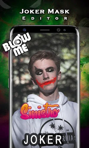 Text on photo - Joker Face Photo Editor Clown Mask Screenshot 3