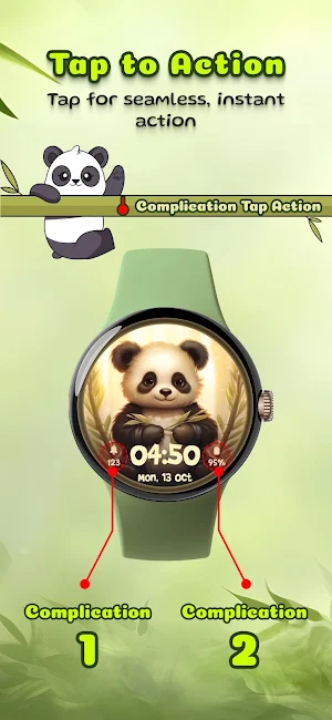 Cute Panda Watch Faces PRO Screenshot 3