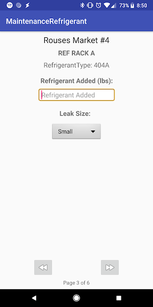 Rouses Refrigerant Maintenance Screenshot 2