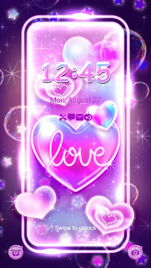 Pink Bubble Love - Wallpaper Screenshot 1