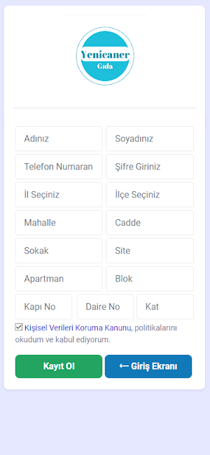 Yenicaner Gıda Screenshot 2