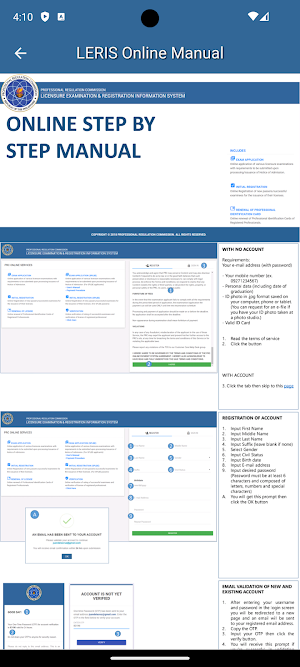 PRC (LERIS) Online Guide Screenshot 3