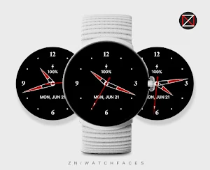 Black Analogue Z Watch Face Screenshot 1