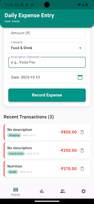 Panam: My Daily Expense Screenshot 2