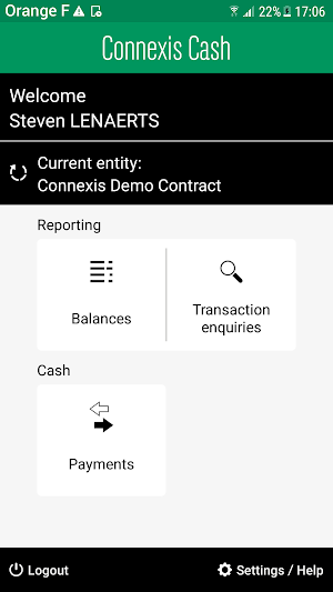 Connexis Cash Mobile Screenshot 0