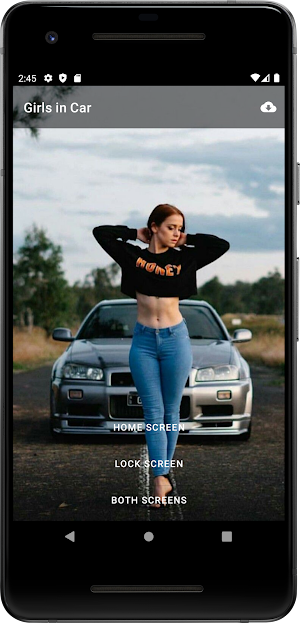 Sexy Girls in Car Wallpaper Screenshot 1
