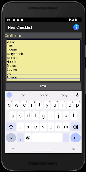 Yesorno checklist manager Screenshot 2
