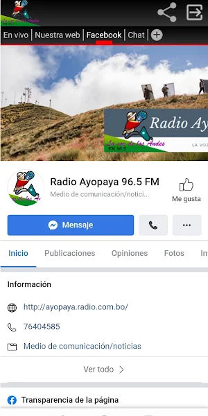 Radio Ayopaya 96.5 FM La Voz de los Andes Screenshot 2