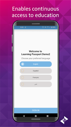 Email Demo Learning Passport Screenshot 1