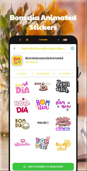 bom dia-Animated- figurinhas Screenshot 2