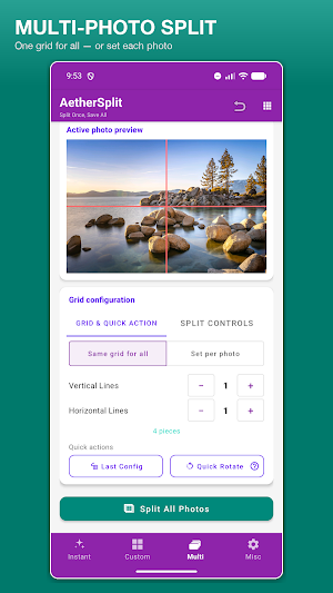 AetherSplit - Photo Grid Split Screenshot 3
