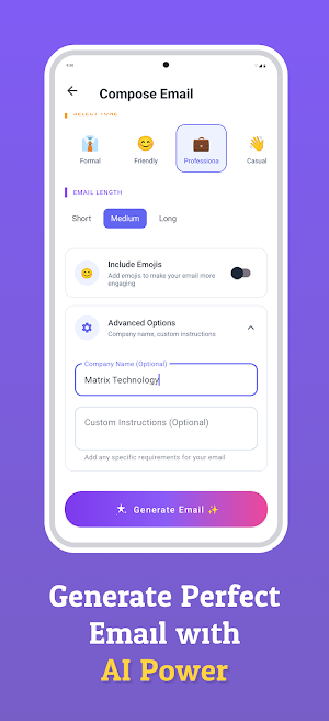 AI Email Writer: Smart Reply Screenshot 3