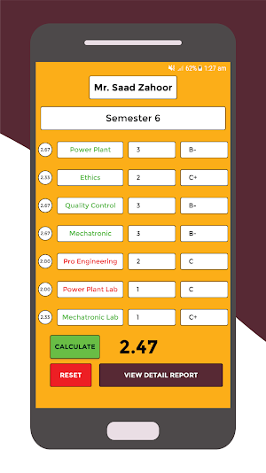GPA Calculator Screenshot 1