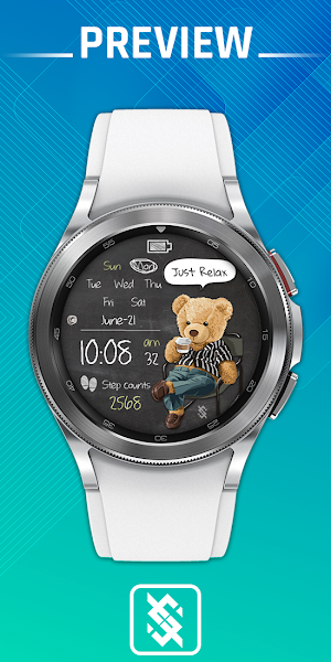 BFF6-Blackboard Art Bear Relax Screenshot 0