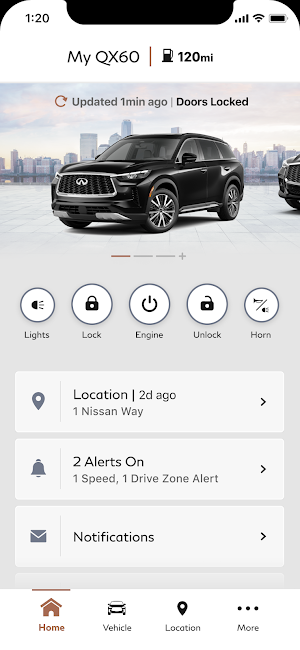 MyINFINITI App Screenshot 1