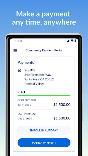 Community Resident Portal Screenshot 1