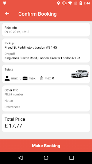 Charleys Taxis Ltd Passenger Screenshot 3