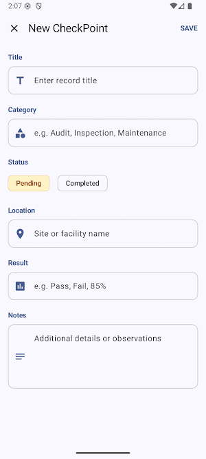 CheckPoint Screenshot 1